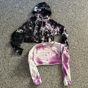 Tie Dye cropped sweatshirts